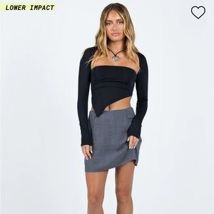 Princess Polly Grey Mini Skirt - NWT